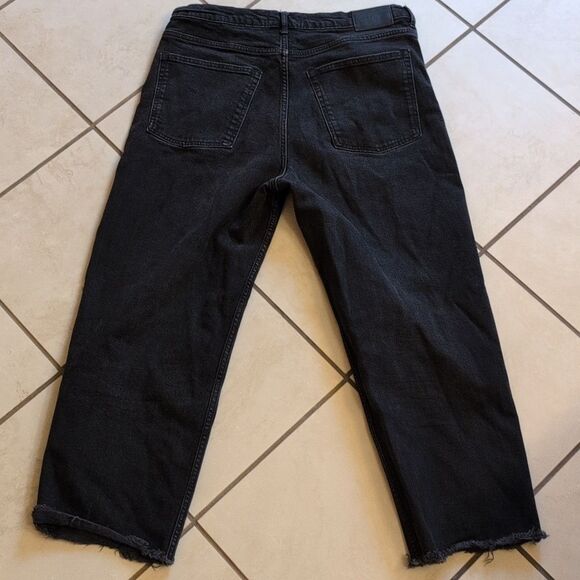 Everlane The way High Jean Organic Cotton Black Size 32 Crop - Picture 3 of 9